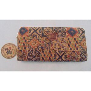 Portugal Cork Zipper Wallet Geometric Eco Friendly Sustainable Lightweight Vegan